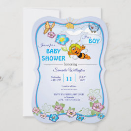 Invitación Bee Baby Shower Invitation for boy