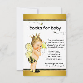 Invitación Bee Bring A Book Baby Shower Inserts