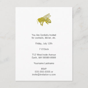 Invitación Bee de Letterpress