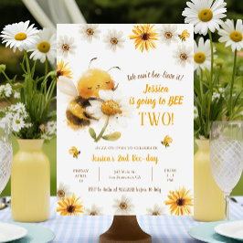 Invitación Bee de miel Segundo Cumpleaños - Daisy Bee Segundo