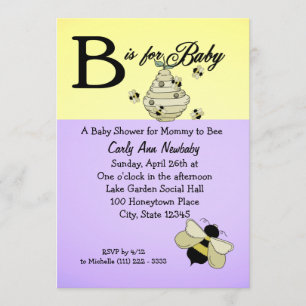 Invitación Bee es para Baby Shower