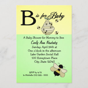 Invitación Bee es para Baby Shower