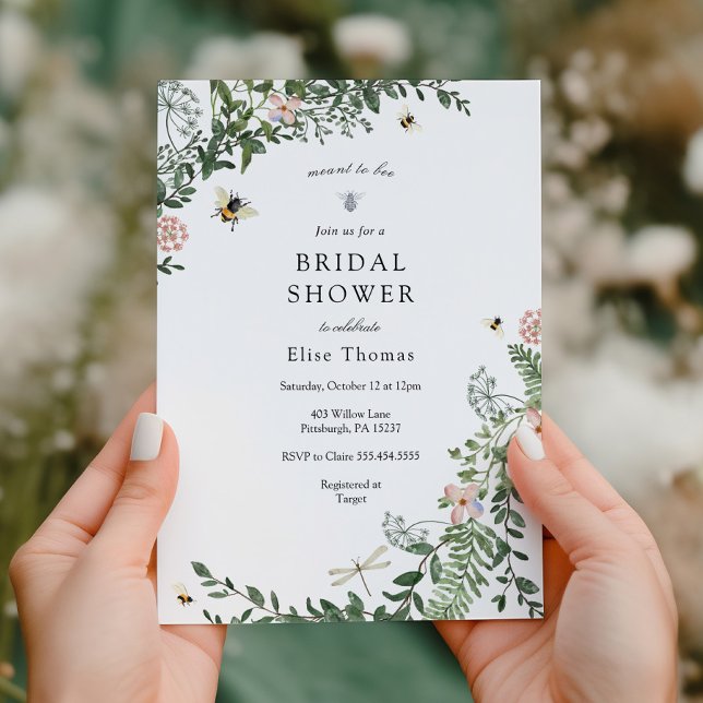 Invitación Bee Flower Garden Bridal Shower (Subido por el creador)