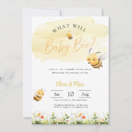 Invitación Bee Gender Reveal • What Will Baby Bee