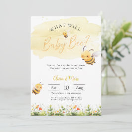 Invitación Bee Gender Reveal • What Will Baby Bee
