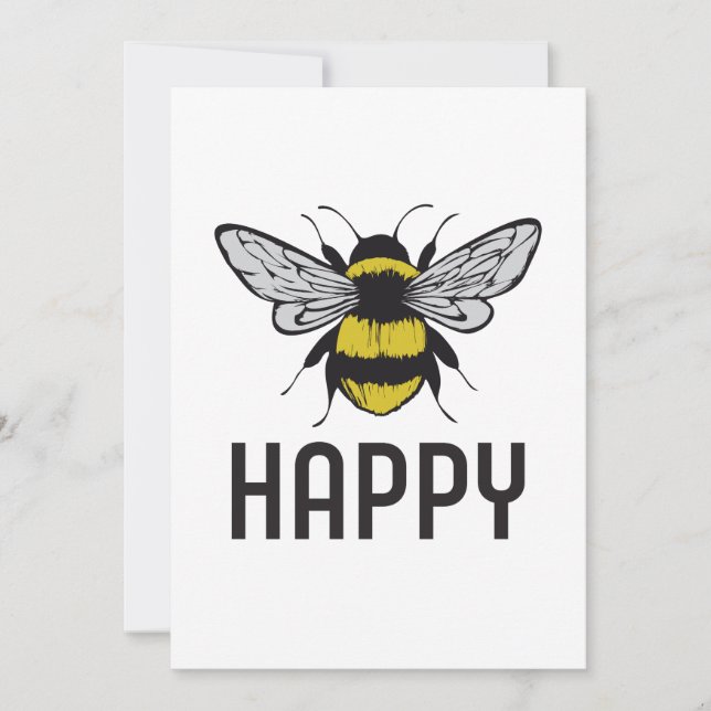 Invitación Bee Happy (Anverso)