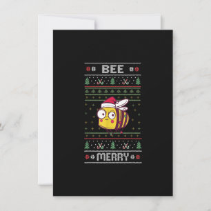 Invitación Bee Merry - Funny Bee Ugly Navidades