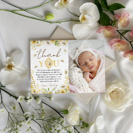Invitación Bee-utiful Milestone Photo Thank You Note