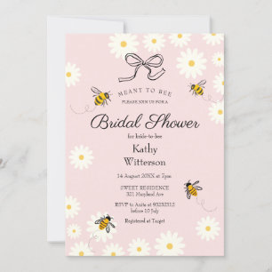 Invitación Bee y Daisy Gingham Significa Ser Ducha De Novias