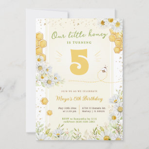 Invitación Beeday, Chica de la fiesta de cumpleaños Bumblebee