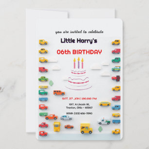 Invitación ¡Beep Beep! ¡Es una fiesta de cumpleaños!