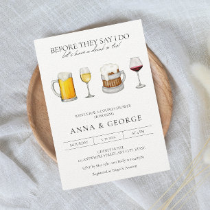 Invitación Beer acuática Cerveza cervecería Ducha Parejas
