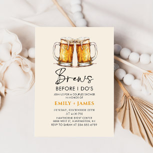 Invitación Beer Casual Parejas Boda Bridal Shower