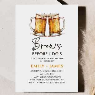 Invitación Beer Casual Parejas Boda Bridal Shower