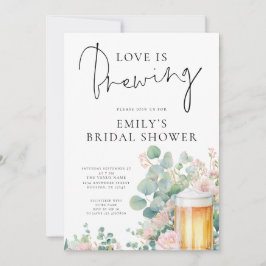 Invitación Beer Love is Brewing Bridal Shower