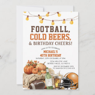 Invitación Beers de fútbol Calabaza de Adultos