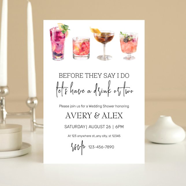 Invitación Before They Say I Do | fiesta de soltera cóctel (Subido por el creador)