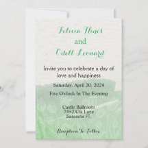 Beige Boho Floral Verde Boda acuarela moderna