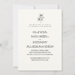 INVITACIÓN BEIGE BOTANIC CLASSY INVITATION
