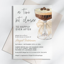 Beige Bow Espresso Martini Bridal Shower