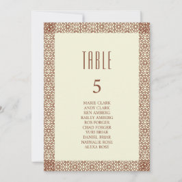 Invitación Beige Brown Rústico Islámico Geométrico Frontera Ú