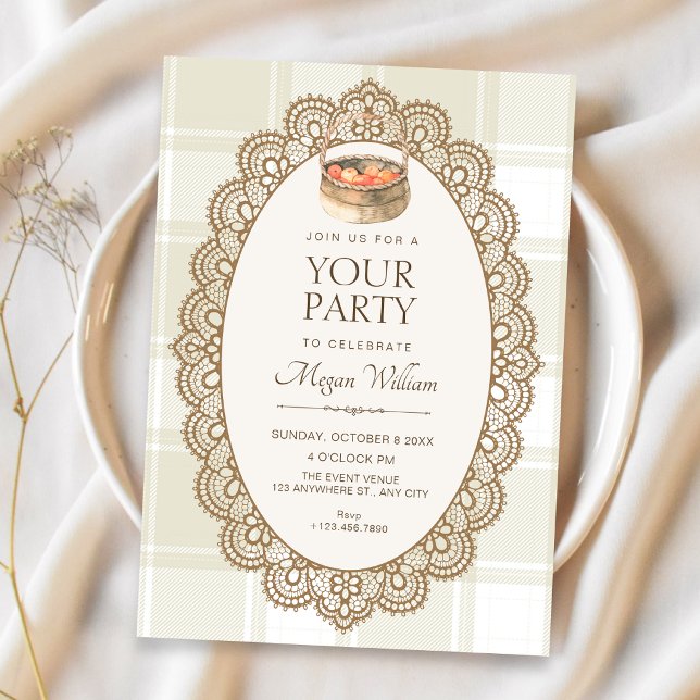 Invitación beige elegante (Subido por el creador)