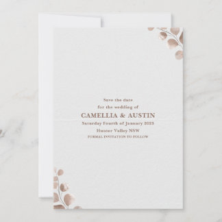Invitación Beige Minimalist Wedding Invitation