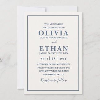 Invitación Beige Minimalist Wedding Invitation