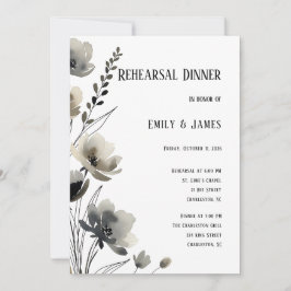 Invitación Beige Neutral Floral Wedding
