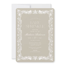 Beige Talavera Tile Fiesta Española Bebé Sprinkle