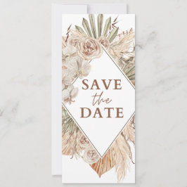 Invitación Beige Watercolor Boho Save Date Wedding Invitation