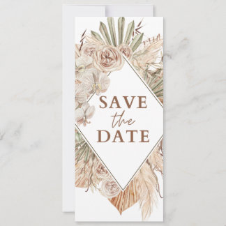 Invitación Beige Watercolor Boho Save Date Wedding Invitation