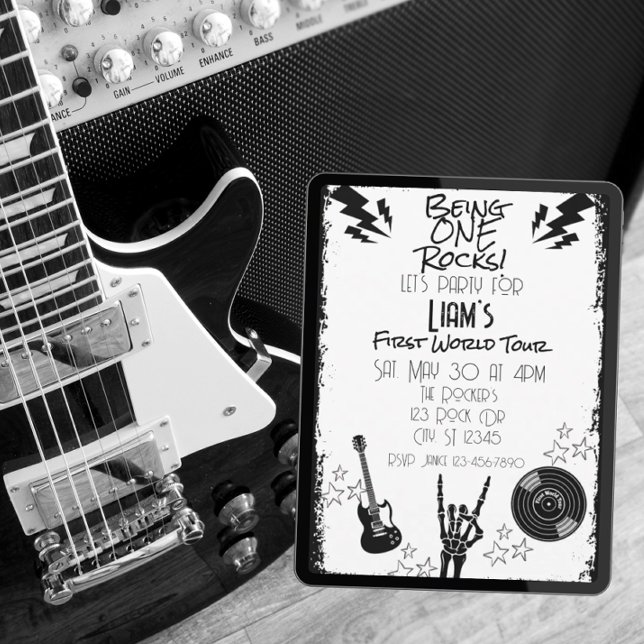 Invitación Being ONE Rocks, first world tour, 1st Birthday (Subido por el creador)