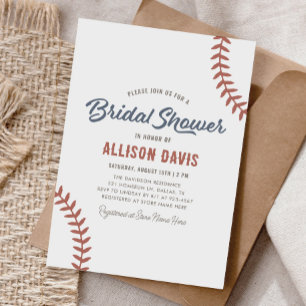 Invitación Béisbol Bridal Shower