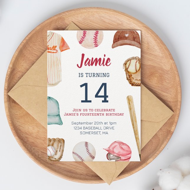 Invitación Béisbol Cualquier niño de edad Cumpleaños (Subido por el creador)