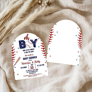 Invitación Béisbol Deporte Pequeño Rookboy Baby Shower