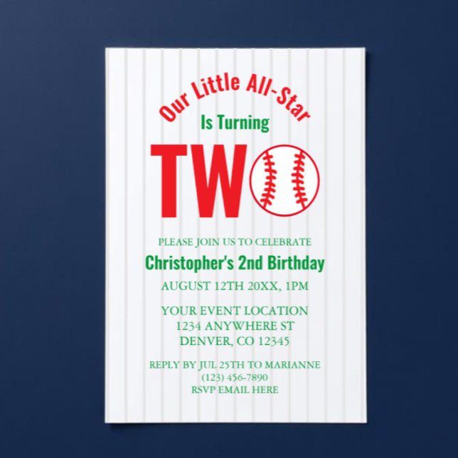 Invitación Béisbol Estelar Cumpleaños 2 (Subido por el creador)