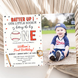 Invitación Béisbol Fiesta de cumpleaños a punto de golpear