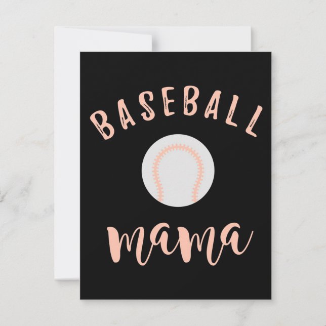Invitación Béisbol | Madre Amor Béisbol (Anverso)