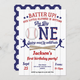 Invitación Béisbol, primer cumpleaños para chicos, deporte