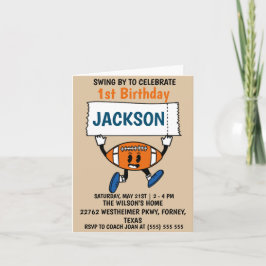 Invitación Béisbol Tema Deportivo de primer cumpleaños