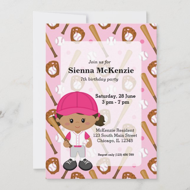 Invitación Beisbolista (Anverso)