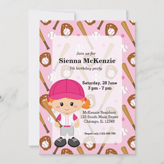 Invitación Beisbolista (Anverso)