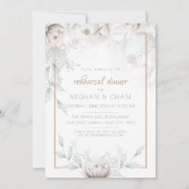 Invitación Bella acuarela Alabaster Peonies