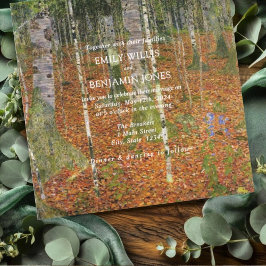Invitación Bella Artes Gustav Klimt Boda de Naturaleza Forest