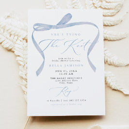 Invitación BELLA Blue Bow está atando la ducha nupcial
