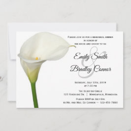 Invitación Bella Calla Blanca Lily Ensayo Floral Cena