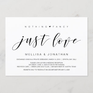 Invitación Bella Elegancia, Negro, Huida de Boda