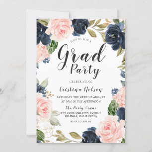 Invitación Bella graduación de Fiesta de Chicas de Rubor de l