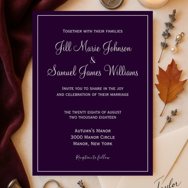 Invitación Bella Pluma y Boda Plata (Subido por el creador)